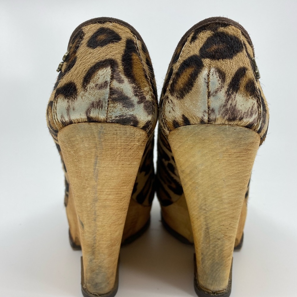 SAM EDELMAN Wesley Brahma Calf Hair Leopard Wedge Platform  
Size: 8M - Picture 10 of 10